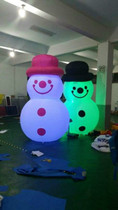 Factory custom inflatable LED lights Santa Claus deer pull car Christmas decoration mascot snowman air mold