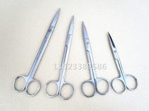 Zhangjiagang stainless steel medical scissors Ophthalmic scissors tissue scissors straight pointed elbow round head practice surgical scissors