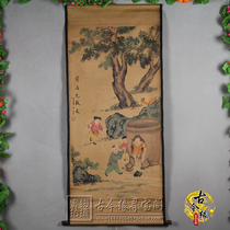 Retro antique Chinese painting middle school painting landscape painting figure painting Buddha statue painting decorative painting Sima Guang saving friends