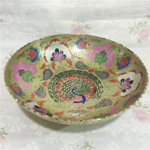 Copper fruit plate India handmade copper carved copper printing candy plate Pakistan bronze fruit plate decorative plate