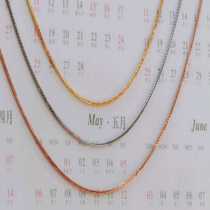 Color gold 18K yellow white rose gold Chopin chain men and women Fashion necklace AU750