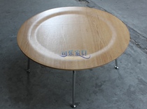 CL902 IMES Curved Wood Table Coffee Table CTM curved Wood round Table Stainless steel foot curved Wood Table