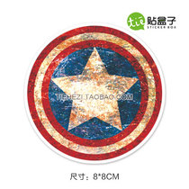 Retro American Captain Sticker Notebook Computer Stickler Suitcase Suitcase Surfboard Waterproof 3M stickers