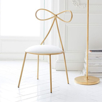 Nordic Simple Leisure Chair Golden Restaurant Chair Single Dressing Bow Chair Iron Leisure Bar Hotel Stool