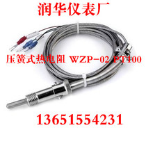 Pressure spring thermocouple pt100 platinum thermal resistance temperature sensor probe Thread type thermal resistance High temperature resistance