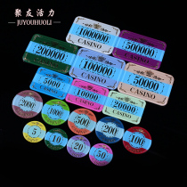 Crown chips mahjong chips gilding chips acrylic chips Crystal round yards square yards