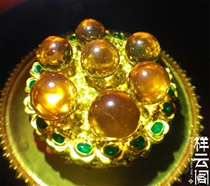 Shakyamuni Buddha Sky Eyedrops {Yellow} Open Pagoda Kawu Box 10MM Large