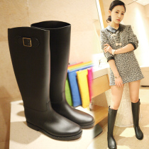 Rain Shoes Woman High Cylinder Adult Non-slip Water Boots Fashion Water Shoes Waterproof Rubber Shoes Horse Boots Shoes South Korea Long Barrel Rain Boots