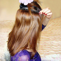 Lao Lis real hair hair piece one piece of traceless hair thick hair tail replacement wig female full real hair Silk