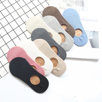 Womens socks boat Socks invisible shallow socks silicone anti-falling womens socks cotton summer cotton socks low socks