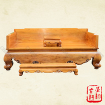 Vietnamese mahogany furniture golden nanmu carved Arhat bed Ming and Qing classical corner Ruyi Arhat bed