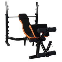 Lake fitness equipment Multi-function weightlifting bed bench press barbell bed squat rack barbell set Multi-function barbell