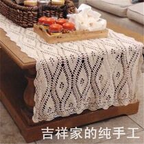 A piece of feather-original handmade crochet crochet tablecloth vintage cotton hollow woven decorative cover towel multi-foot