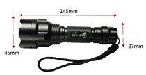 Special offer Ultrafire aluminum alloy portable daily cave exploration camping rechargeable flashlight Strong light flashlight C8