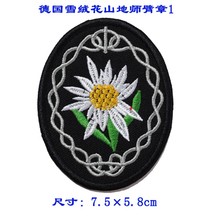 German Edelweiss mountain division armband 1 cloth patch Clothing patch Embroidered label sticker