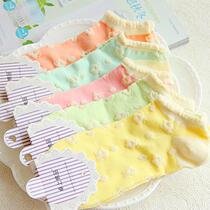Special Price Day Series Bubble Mouth Rose Boat Stockings Full Cotton Socks Spring Autumn Short Socks Lady Boat Socks Socks