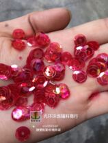 Imported sequins 4mm-12mm round concave hole color red sequins performance clothing accessories DIY materials