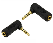 90 degree elbow 3 5mm male to female audio adapter elbow right angle audio adapter quadrupole gold plated