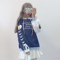 Autumn new Korean student plus velvet coat cute womens fake mother supplies hipster clothes