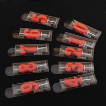 Festive big red birthday candles export quality high-end PVC boxed digital candles factory direct sales