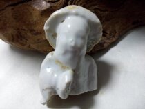 Qing Dynasty Rare Li hat Weng statue Ancient porcelain pieces Old porcelain Antique Antique collection Genuine old objects Porcelain pot porcelain stove