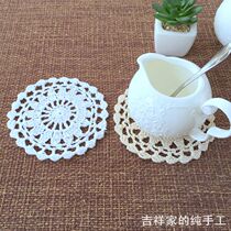 Auspicious handmade crochet crochet coaster z style retro forest shooting props cotton flower 10-12CM
