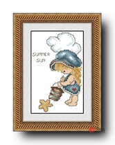 Precision printing French DMC cross stitch kit * Four Seasons doll-summer (KT2587)