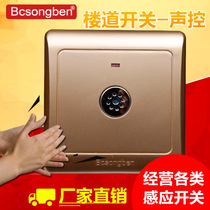 Champagne gold sound and light control corridor induction switch high power two-wire intelligent voice control switch