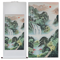 Already Framed Scroll Country Painting Landscape Painting Banner Three Ruler Poly Basin Feng Shui Painting Living Room Hanging Painting Handmade Calligraphy And Painting Calligraphy
