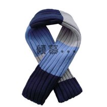 Spot Brief about Little European and American Wind Street Fashion Vegetarian color splicing wool knit Thickened Bamboo Festival Textured Knitted Scarves 2 Thing