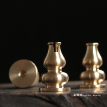 Line incense shelf copper gourd-shaped incense plug copper incense holder scented incense stick stick incense plug universal plate line incense