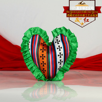 Tibetan red national characteristics incense package Tibetan style grid mulberry flower cross diamond knot Multicolored striped heart-shaped incense pillow incense bag