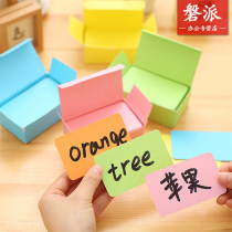 Postcard color English word card paper blank host hand card diy message graffiti cowhide card