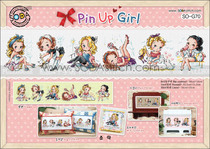 Cross stitch electronic figure redraw source file-SODA SO-G70 pink girl cute cartoon girl