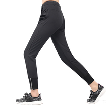  Explore outdoor sports quick-drying nine-point pants womens stretch slim-fit tight-fitting small feet pants spring and summer thin casual quick-drying pants