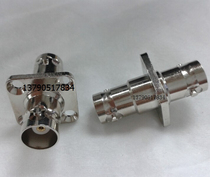 RF connector BNC-KKF Q9-KKF four-hole flange panel mount socket BNC double-pass can be fixed