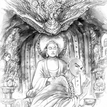 Yuxin Zhenpin custom kendo turban hand wipe Tenugui (Peacock King King)