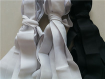 3 8-5cm wide foreign trade black and white thin section light body high elastic elastic band leather band pants waist elastic rope 1 yuan 2 meters