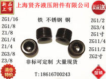 Carbon steel choke plug nail inner socket head plug screw stopper oil stopper stop pay screw smoldering ZG RC1 2 4 points