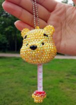KT cat Pooh Bear doll tape measure Ding cat car keychain pendant robot custom picture