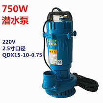 0 75KW750W2 5 inch submersible pump household agricultural irrigation underground pond pumping booster pump single phase 220V