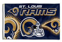 NFL St Louis Rams Louis Rams helmet version flag