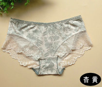 Full 4 counters Butterfly Anfen underwear womens mid-waist lace seamless modal ladies flat-footed underwear underwear