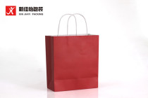  Tea tote bag Solid color tote bag gift bag Red kraft paper bag gift custom tote bag