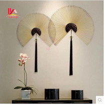 European wrought iron wall decoration creative TV background wall fan pendant living room entrance wall decoration hanging