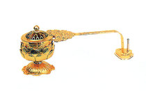 Tang secret dharma instrument Dongmi Dharma instrument Shingon Dharma instrument Esoteric Dharma instrument Incense prop Gold-plated handle incense burner