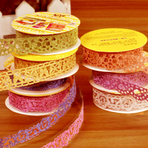 Dream meet diy album album Accessories Tools Gold powder lace Glitter lace tape Hollow tape