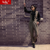 Loose pencil pants spring and summer new pants high waist slim feet Harlen horse trousers