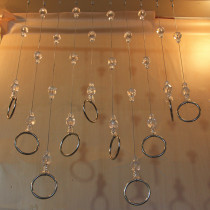 New clothing props hanger display hanging hanger shop decoration crystal ring bead chain hanging