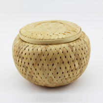Vietnam imported handmade bamboo skin bamboo woven big bamboo basket bamboo basket Puer Tea Box mini tea gift box